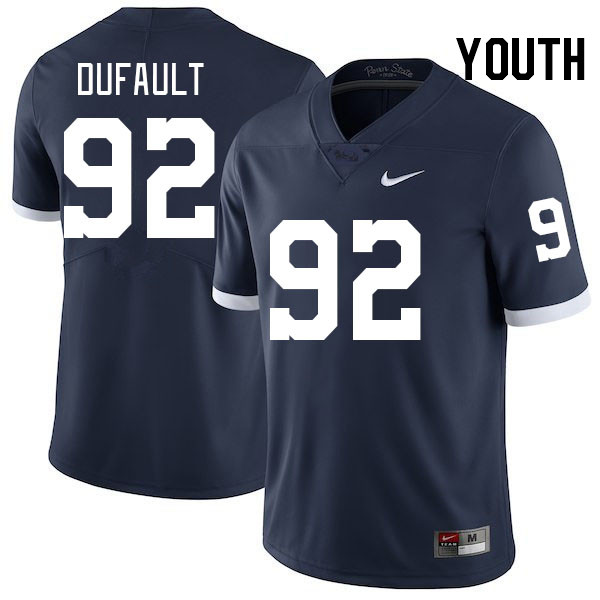 Youth #92 Andrew Dufault Penn State Nittany Lions College Football Jerseys Stitched-Retro